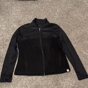 VSX Black Two-Tone Full-Zip Workout Jacket